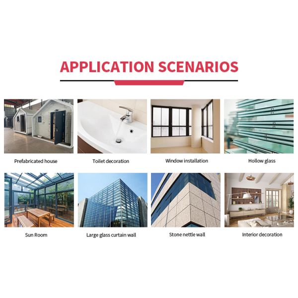 White Black Clear Joint And Gap Silicone Sealant Windows Doors Frame Anti Cracking