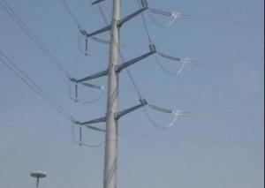 China 35kv Tapered Steel Electric Power Pole Galvanized For Power Transmission factory