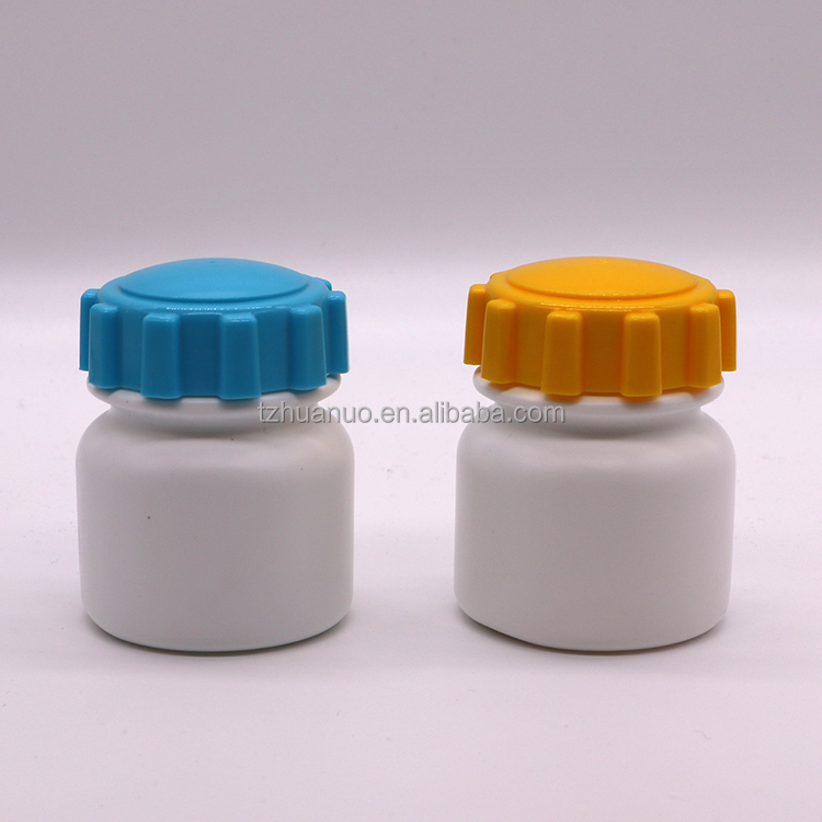 Medicine Solid Tablet Capsule Storage 175mL PE Plastic Bottle with Gear Cover