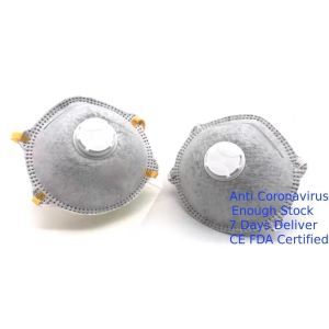 Ffp1v Carbon Disposable Filter Mask , Disposable Gas Mask Grey Color 5 Years
