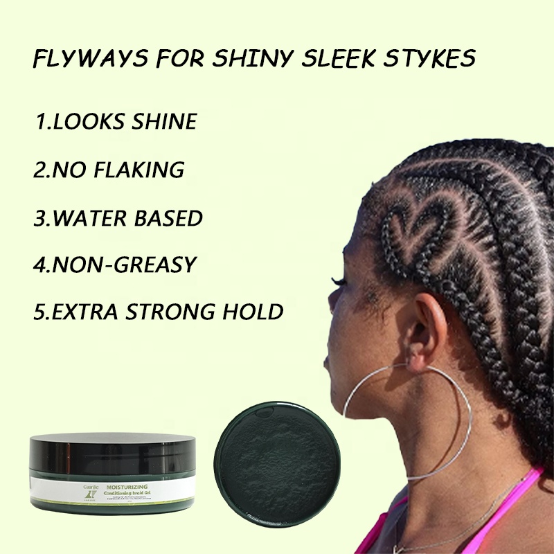 Fast Shipping Organic Edge Control Magic Gel for Braids Private Label Extreme Hold Gel