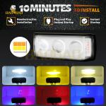 BAOBAO LIGHTING Aluminum 3 Lens 4 Eyes 5 LED 6 Lens Owl Light Red Blue Polic