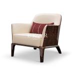 Wooden Leisure Living Room Modern Arm Chair with Ottoman W006SF11B