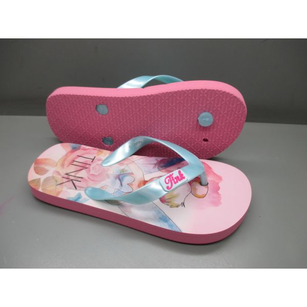 OEM Design Cartoon Childrens Beach Flip Flops Summer Slippers With EVA Wavy Rebound Sole