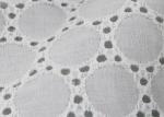 130CM White Cotton Eyelet Lace Fabric Openwork Circle Lace Design Dress Fabric