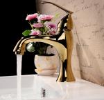 Modern single lever polished brass bathroom faucet bath taps