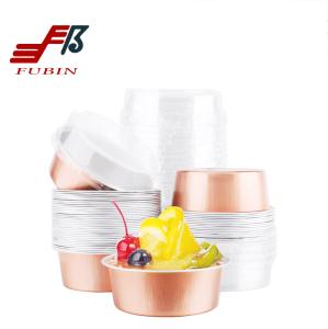 China Food grade Disposable Customize Colorful Cake Pudding Aluminum Foil Baking Cups packing work from home factory