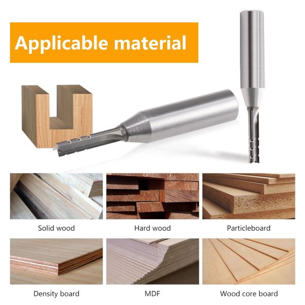 12.7mm TCT Straight End Mill CNC Router Bit For Wood Engraving