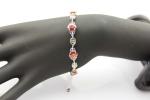 Women Jewelry 925 Silver Bracelet Garnet Cubic Zirconia Tennis Bracelet(H07)