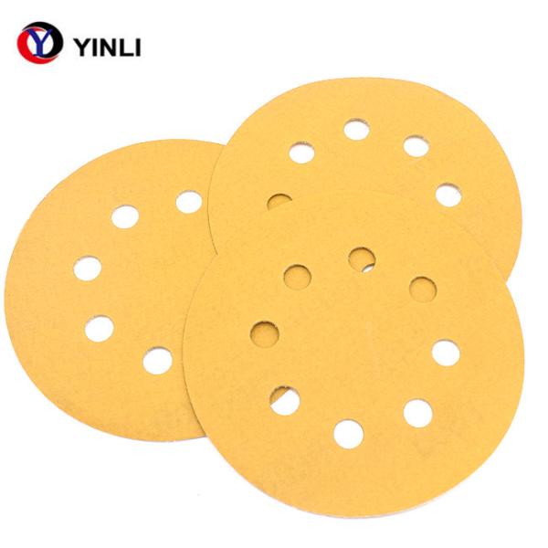 P60-P800 Dry schleifplatte Abrasive sanding paper gold yellow Sandpaper discs