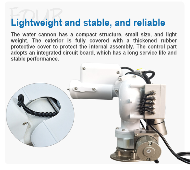 White Intelligent Electric Fixed Water Cannon for Electric Water Truck Direct