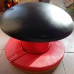 Outdoor Gymnastics Trainer Mushroom Pommel Horse Equipment in Black for