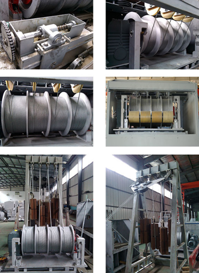 Capacity 30 Tons Quadruple Drum / 5 Section Drum Compatible With 10mm Wire Rope