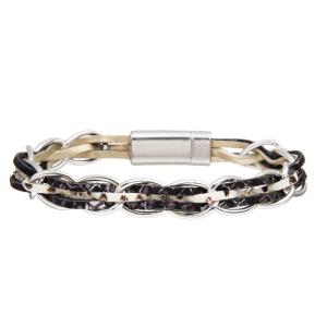 China Boho Style White Point Leather Stackable Bracelet Set Handmade For Anniversary Gift factory