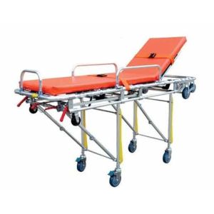 40kg Ambulance Collapsible Stretcher Height Adjustable Back Automatic Loading