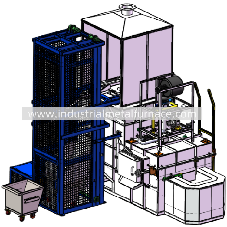 5000 KG/H Natural Gas Continuous Industrial Aluminum Melting Furnace