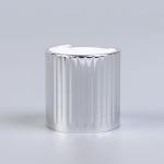 FDA REACH 24/410 Ribbed Aluminium Shampoo Bottle Cap Shiny Silver