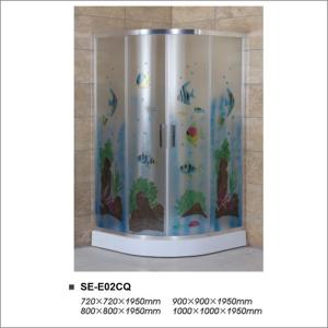 China 6mm Colorful Tempered Glass Shower Enclosure Room for Hotel / Home Bathroom factory