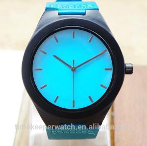 China colorful wood watches , sky blue color fashion man watches , custom your own logo factory