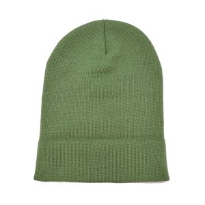 Embroidery Pattern 58CM Knit Beanie Hats With Custom Logo