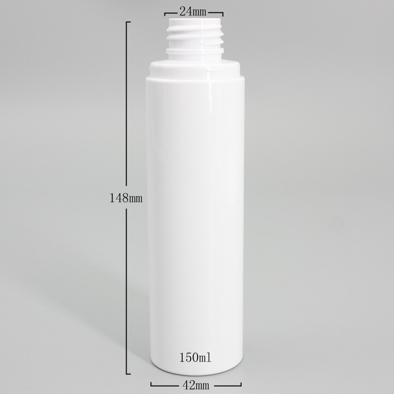 White Cylinder 4oz Face Cleanser 150ml PET Plastic Bottle