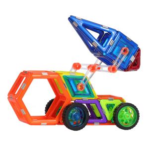China 3D Creative Missile Vehicle Magnetic Building Blocks Car Toys Smooth Surface factory