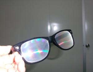 China colorful disposable 3d fireworks glasses PC black plastic frame factory