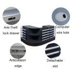 Metal Supermarket Checkout Counter Heavy Duty Convenience Store Counter