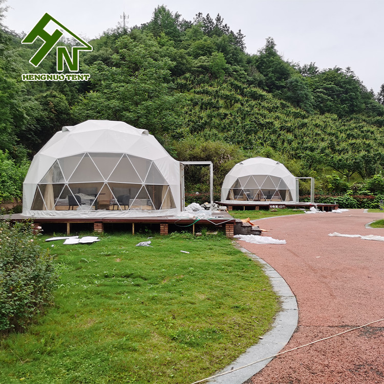 2 Person Family Living Geodesic Dome Tent For Accommodation