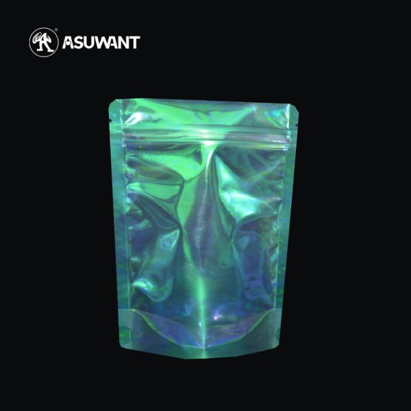 China Laminated Edible Packaging Zipper Hologram Bags MOPP Plastic factory