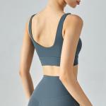 Nulu Front Zipper Yoga Tank Top High Strength Sports Bra With Cushion