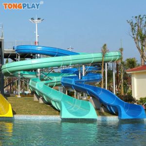 China Floating Water Slides Water Play Equipment Fiber Glass Water Slide for Kid Swimming Pool factory