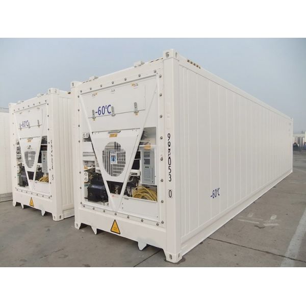 40ft Reefer Deep Blast Feezer Containers Polyurethane Insulated Thermo King Refrigerator for 60 Degree Fresh Tuna Storage