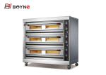 Three Deck Nine Trays Stainless Steel Bakery Deck Oven commercial kitchen bakery