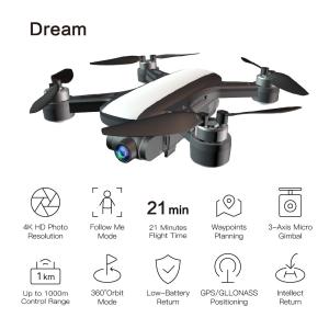 China 21mins CFLY Dream Wifi Pocket Drone Maximum Transmission Distance 2 Axis factory