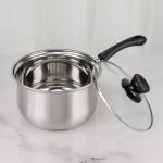 3pcs Milk Pot Set Kitchenware Cookware Set Stainless Steel Soup Stock Pots with