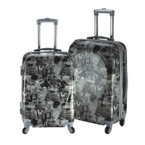 China Steel Trolley System 210D Print Luggage Sets factory