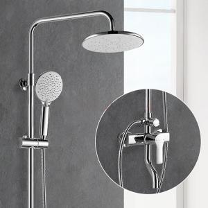 China Three Function Bath Shower Mixer Set Copper Alloy Adjustable Descaling Shower Set factory