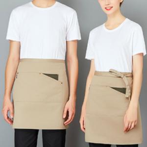 China apparel factory OEM high quality uniform for restaurant hotel and hotel kitchen server protective waist apron factory