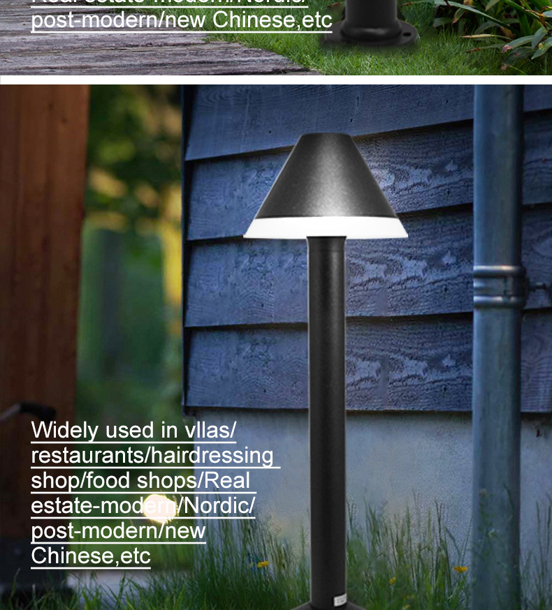 Lawn Lamp 3000K 12W Lamp Beads 202*600mm