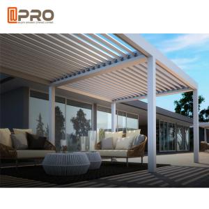 China Aluminum Waterproof Sunshade Pergola Aluminium Outdoor With Adjustable Louvers factory