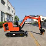 Orange Color 1 Ton Mini Excavator With Rubber Track