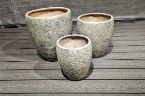 China Round Fiber Cement Pot For Barbecue / Charcoal Oven Camping Burners Heater factory