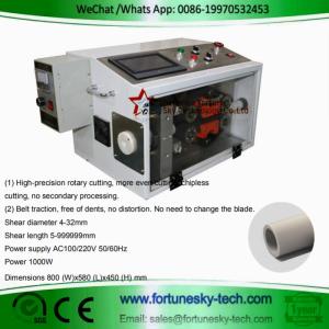 China 110-220V Automatic Rotary Dia 4-32mm Pipe Cutting Machine Cutting Corrugated Bellows For Automative Wiring Harness Chip factory