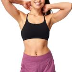Fashionable Soft Wear Black Seamless Padded Yoga Bra Sexy Strap Sports Bra For