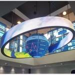 Outdoor 360 Degree Cylinder LED Display Column Curve Screen Advertising