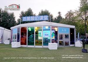 China Classroom 16m Wide Decagonal Round Tent With Glass Walls And Doors factory