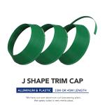 45m No Edge J Shape Edge Green Plastic Trim Cap Signs