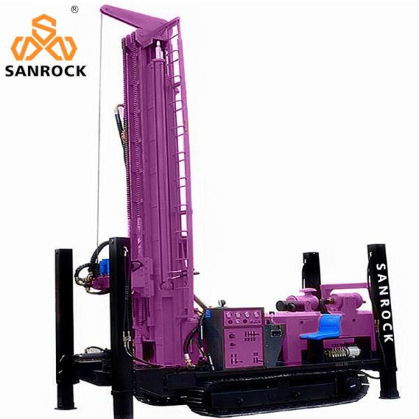 Hydraulic Borehole Crawler Water Well Drill Rig 400m Depth Portable Water