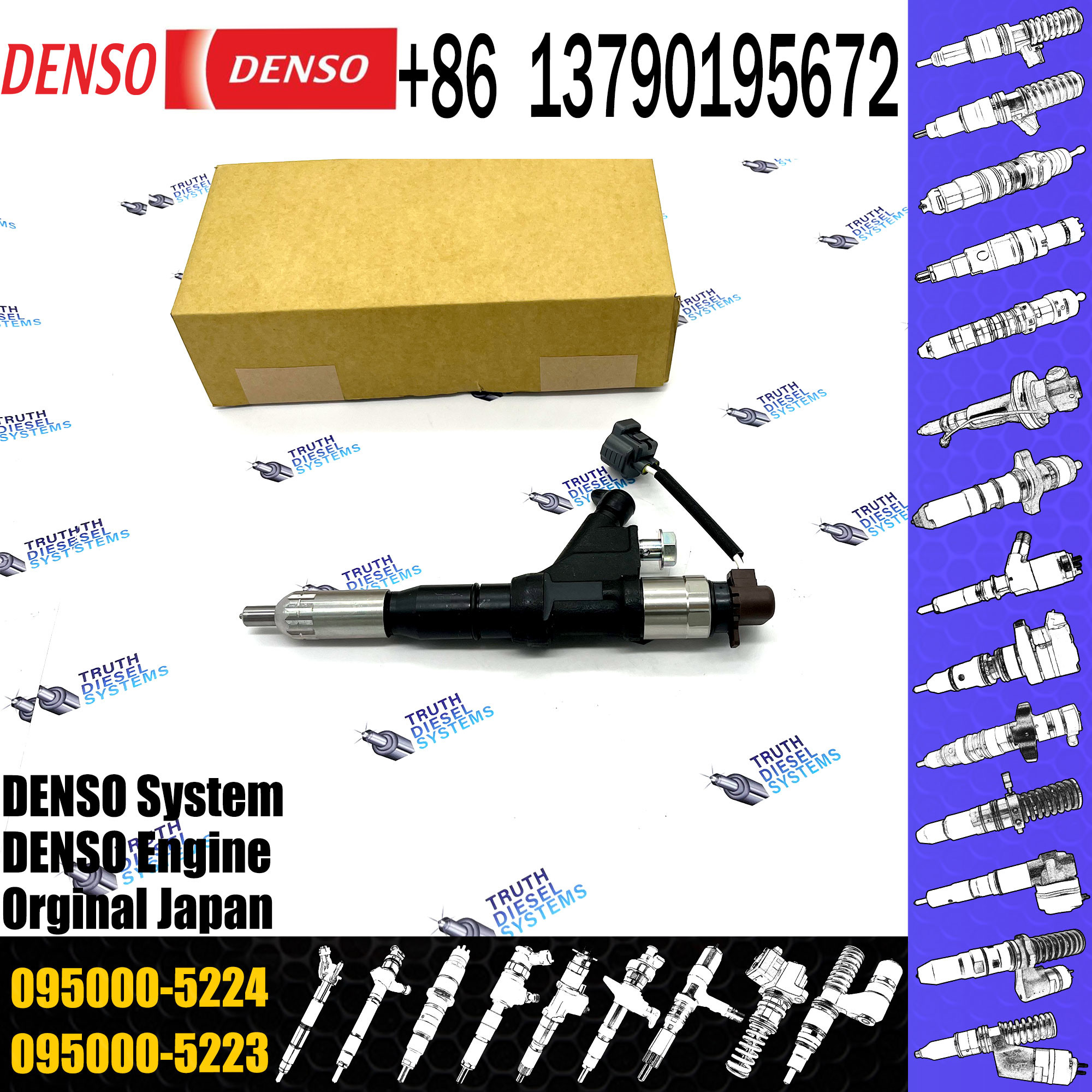 Common Rail Injector 095000-5402 095000-5225 095000-5223 095000-5224 For HINO/TOYOTA HINO Truck E13C/FIAT